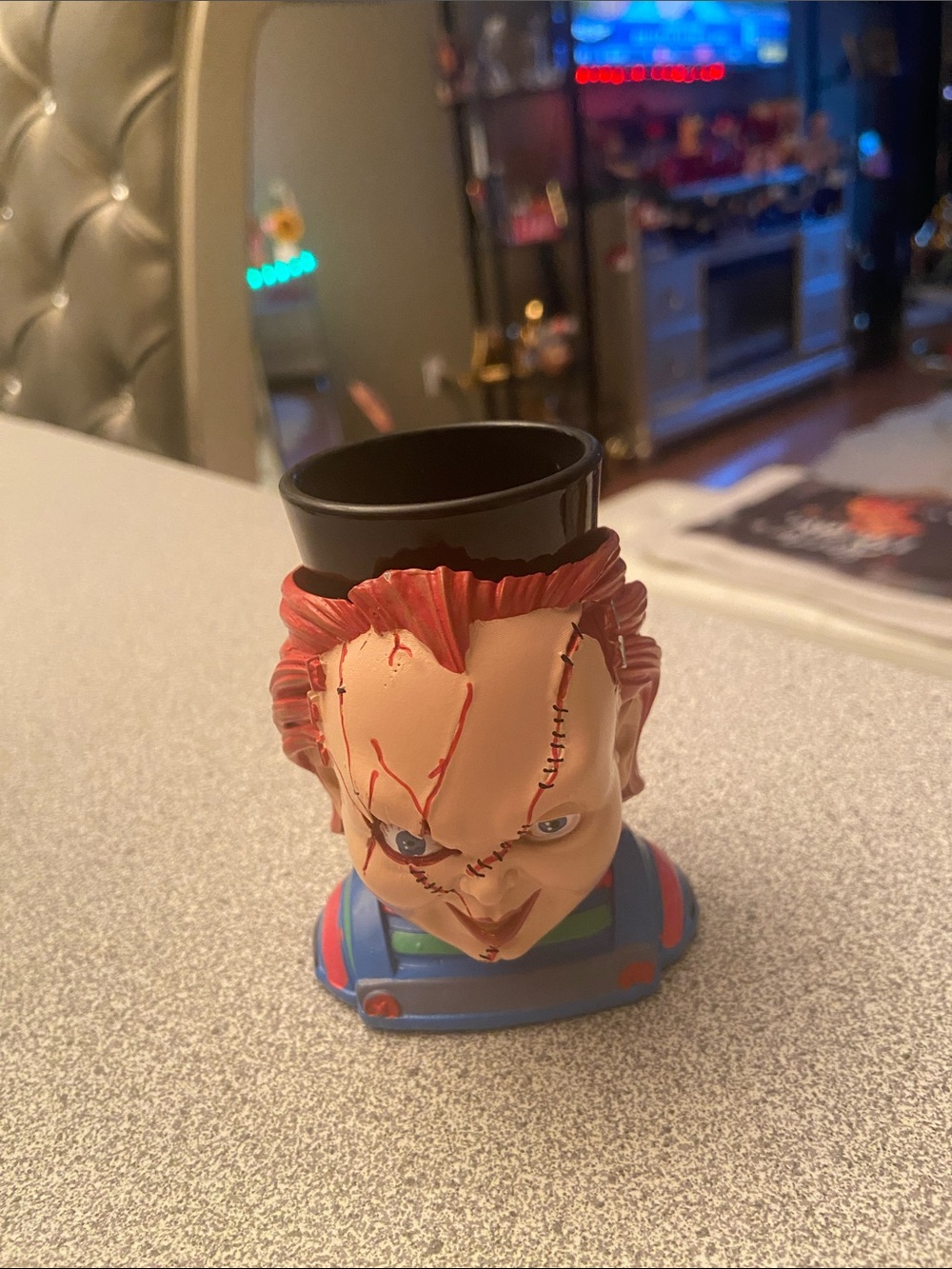 Chucky Horror Character Vase - Red Hair Decorative Pen Holder